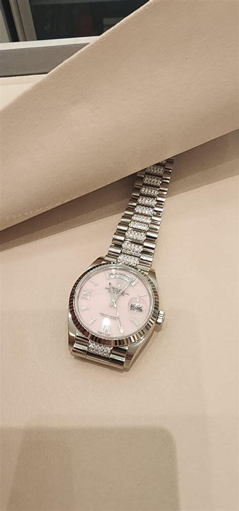 rolex opal bracelet watch|rolex pink opal dial.